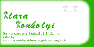 klara konkolyi business card